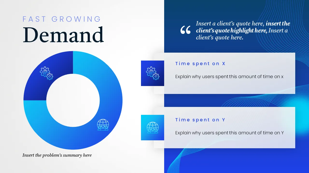 Exemplo de utilização de gráfico em donut, Matilde Ferreira & Top Slides