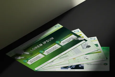 Conjunto de slides da defesa de doutoramento em leque, com design profissional em tons de verde